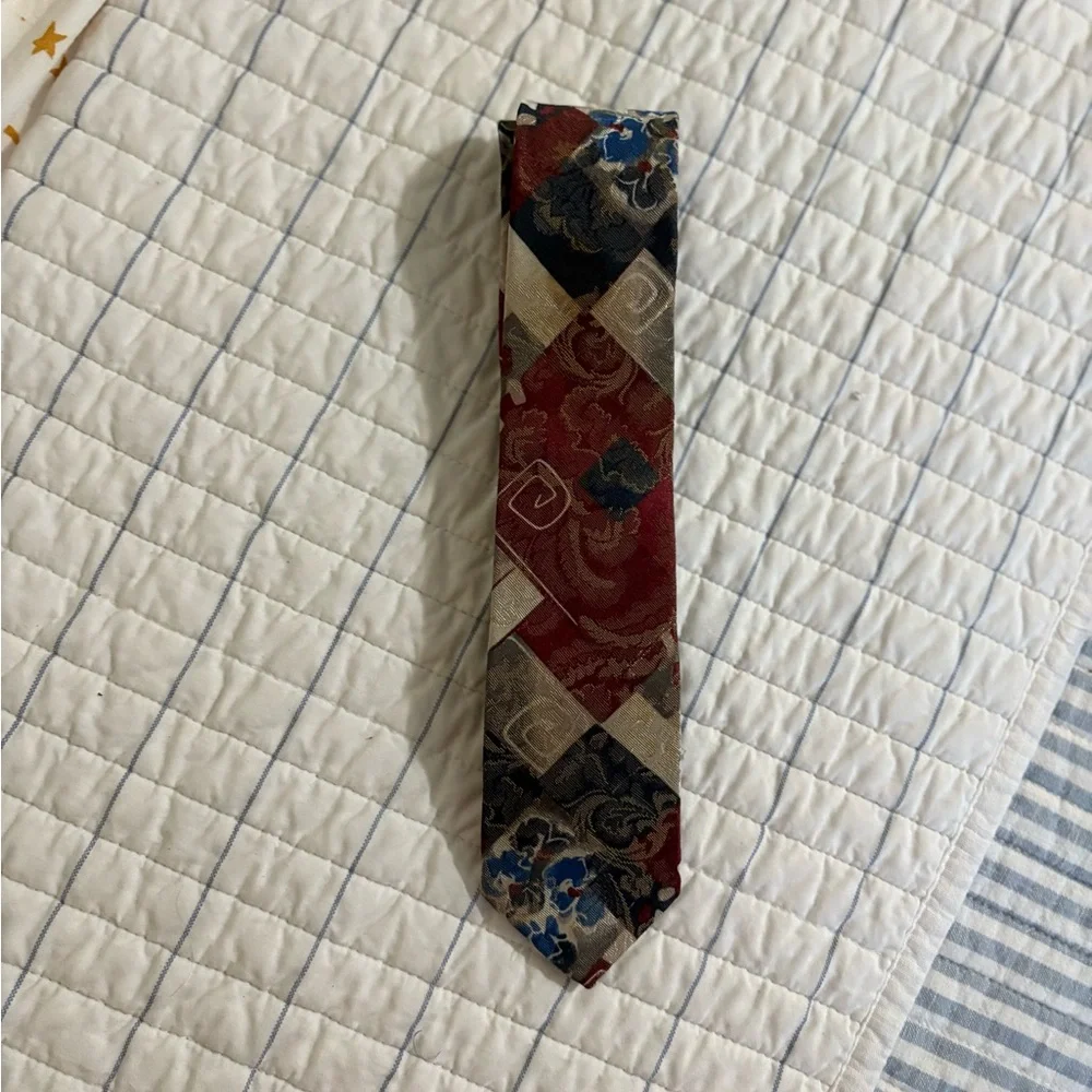 Bugle Boy Red and Blue Kids Tie